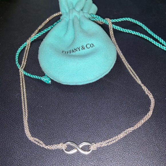 Tiffany & Co Sterling Infinity Pendant Necklace - Picture 1 of 7